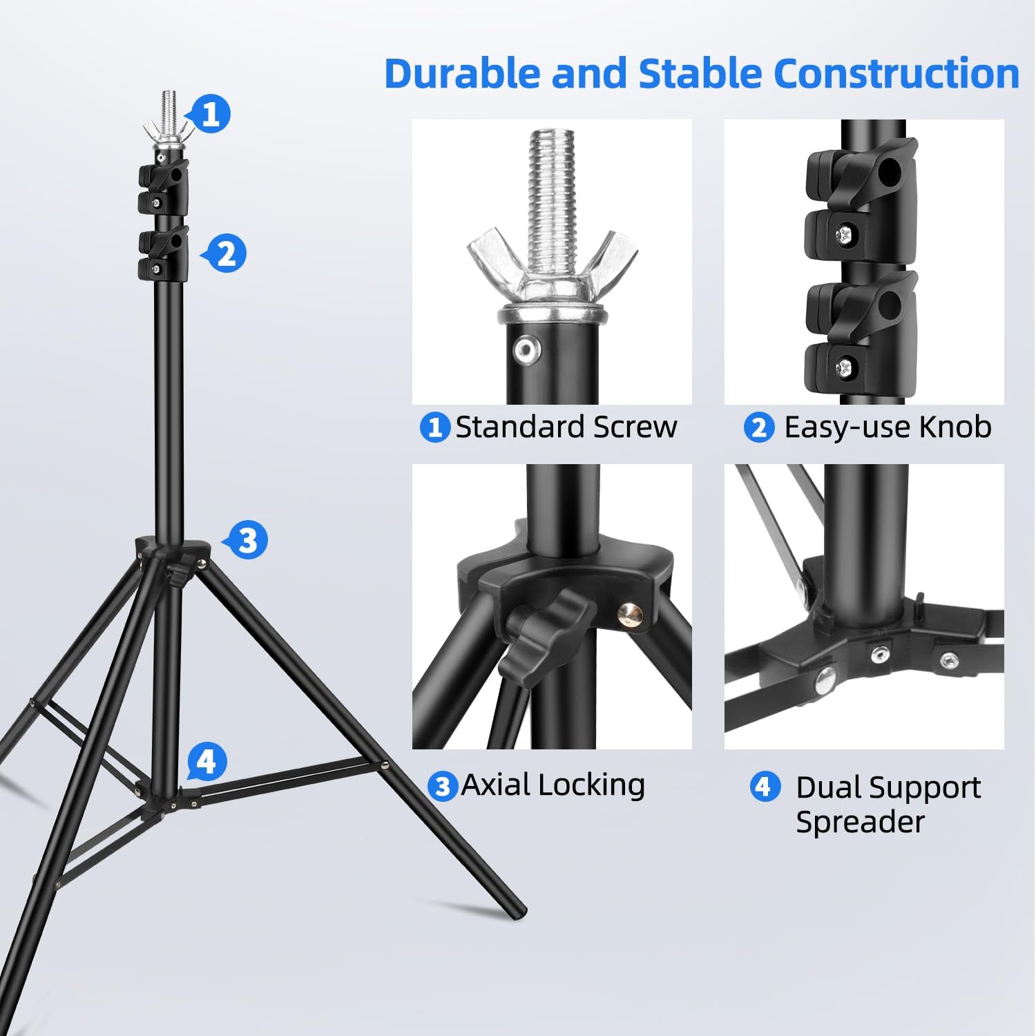 Hemmotop Photo Backdrop Stand 10x7ft Adjustable Stand for Photography