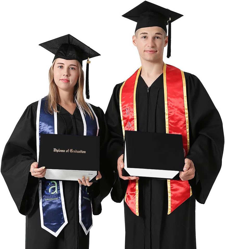 Graduation Mall 85x11 Inch Padded Diploma Cover Certificate Holder Black 1 Pack