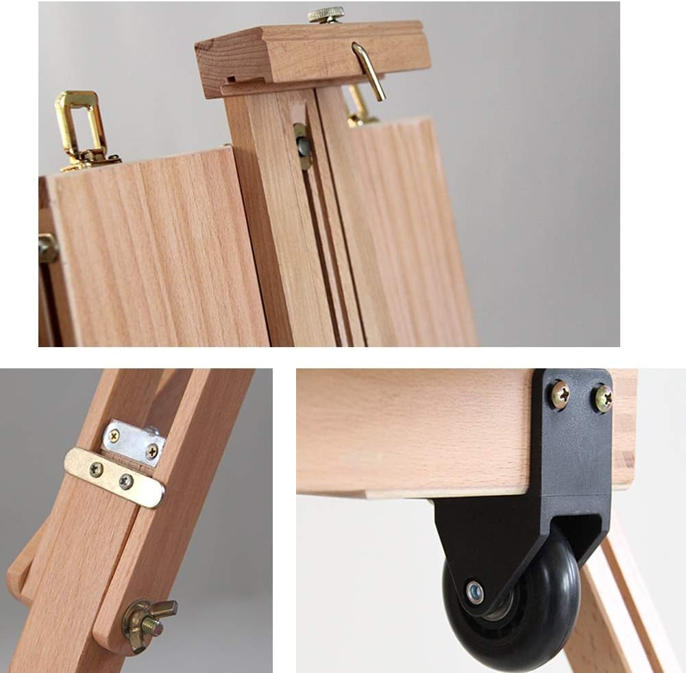 Red Universal Wheel Folding Easel with Storage