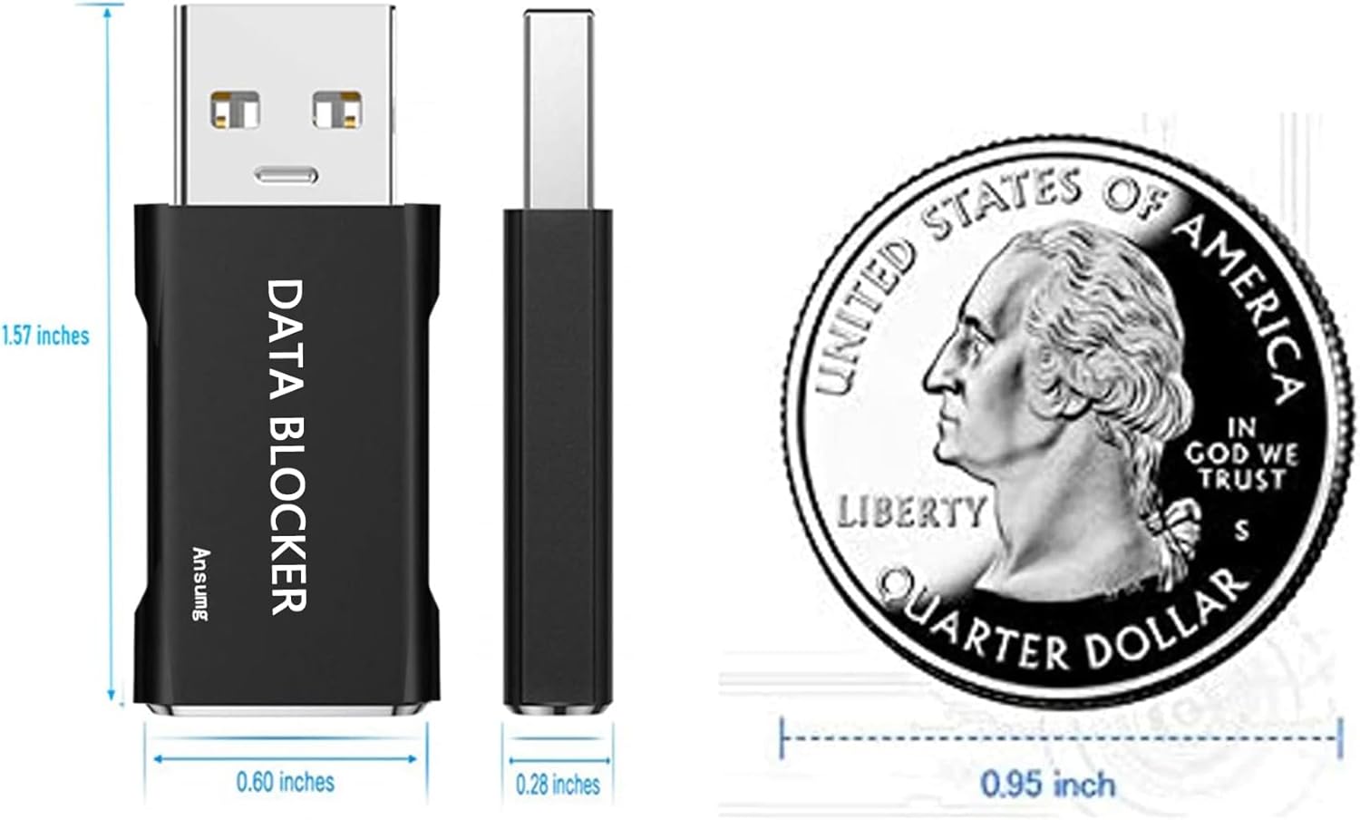 USB Data Blocker - Hack Proof Safe Charging No Data Transfer