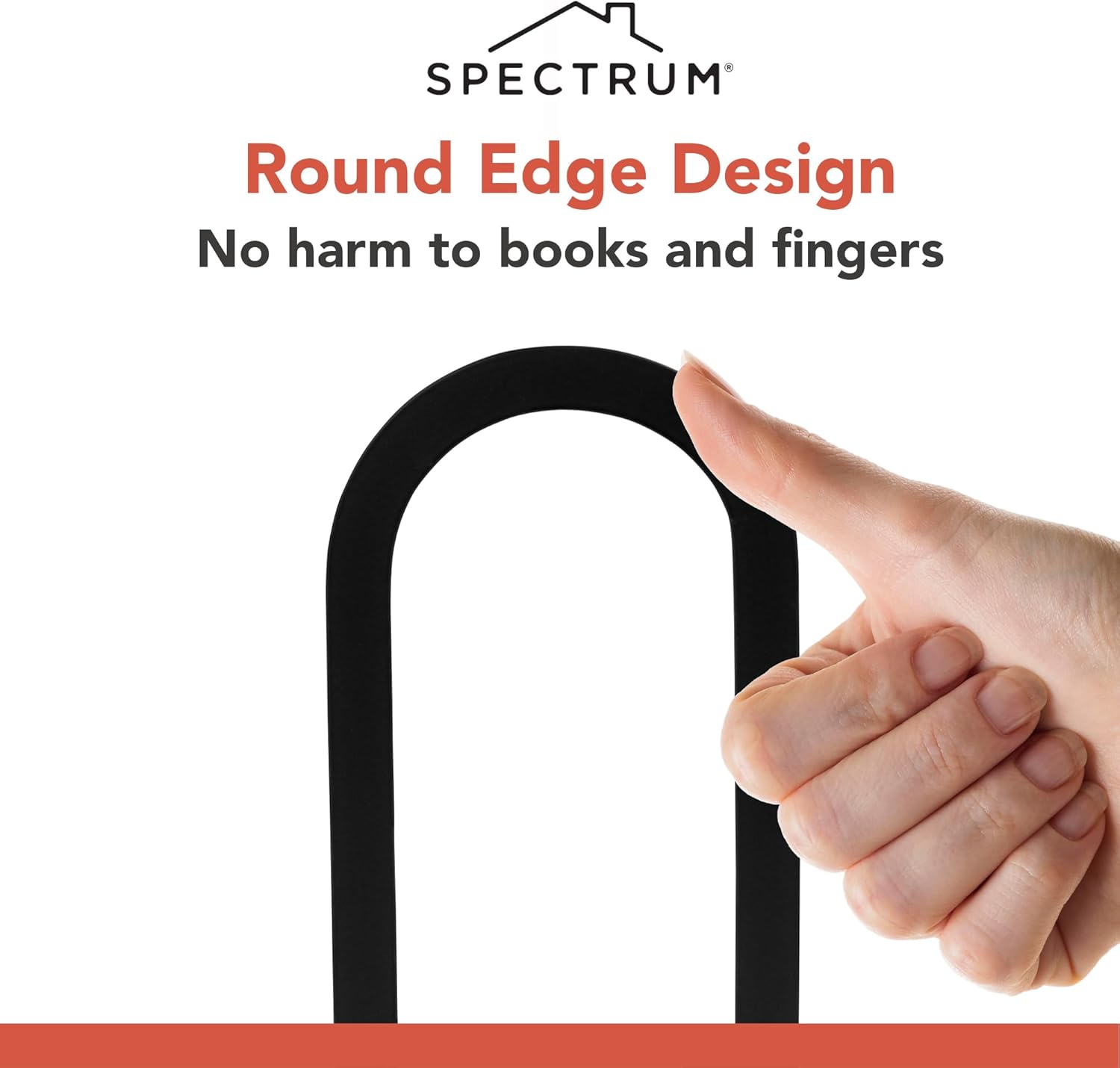 Spectrum Elements Book Ends Large Black Modern Metal