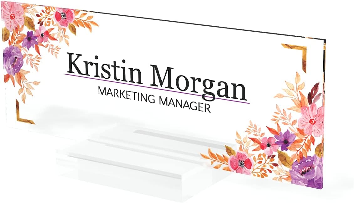 Personalized Desk Name Plate Custom Acrylic Sign