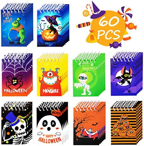 90shine 60PCS Halloween Notepads Party Favors for Kids
