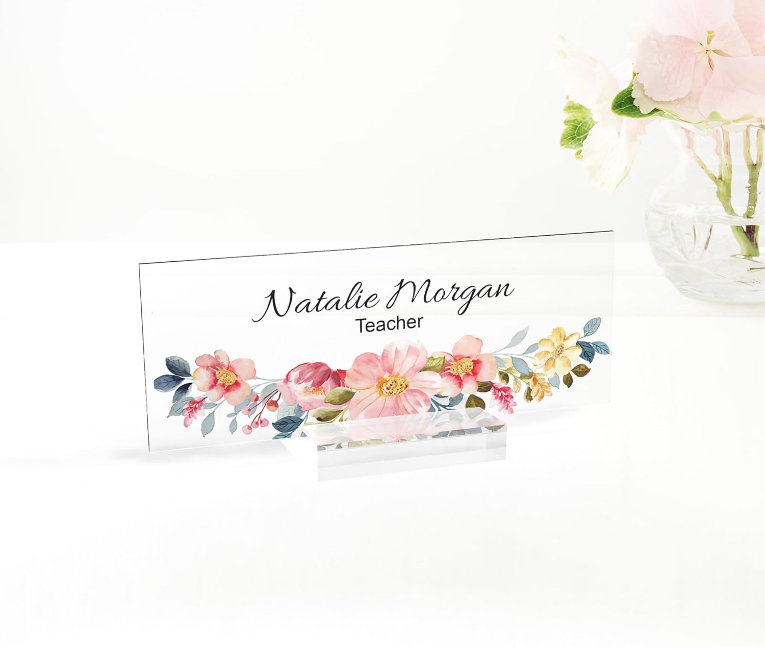 Customizable Acrylic Desk Name Plate - Funny and Elegant