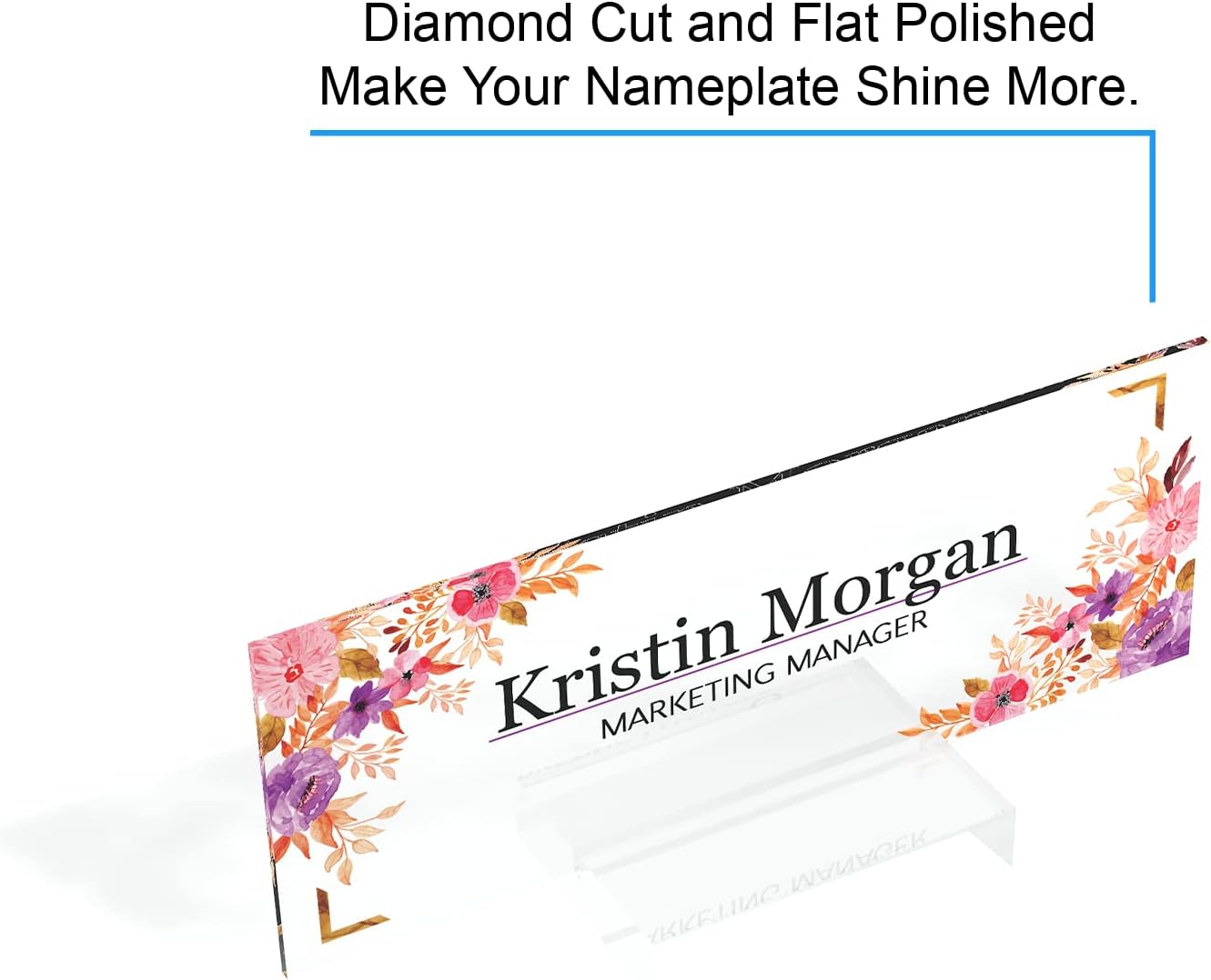 Personalized Desk Name Plate Custom Acrylic Sign