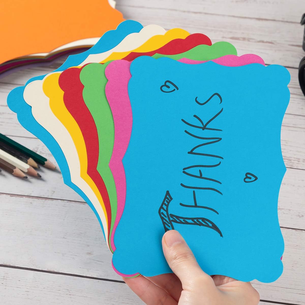 50 Pack Blank Kraft Cards 5x7 Inches for DIY Greeting Cards
