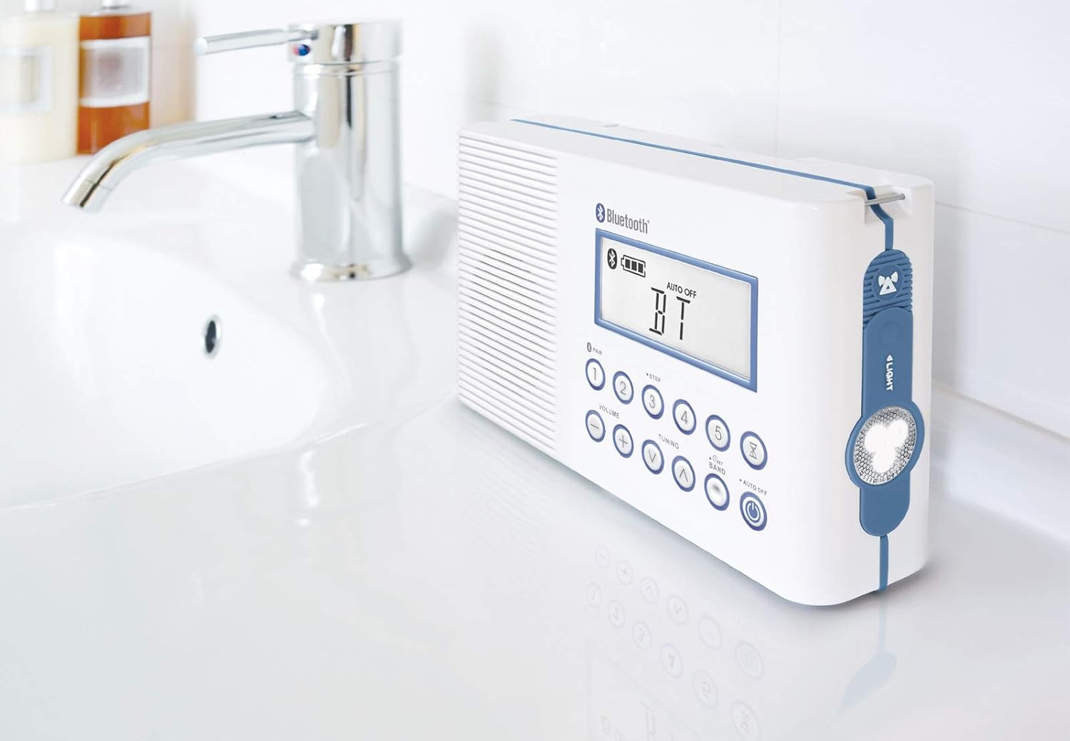Sangean H202 Waterproof Shower Radio with Weather Alerts and Bluetooth