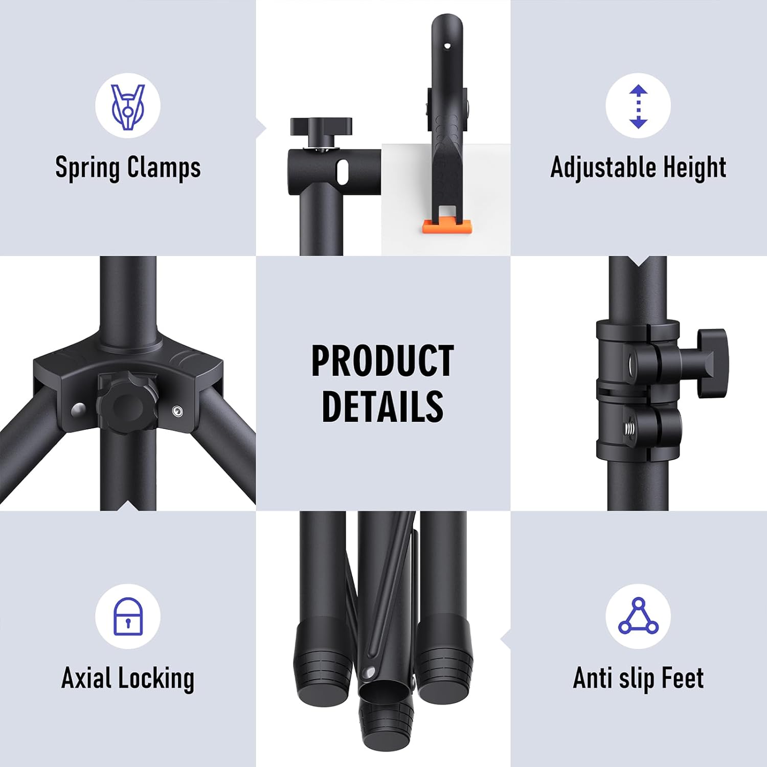 Adjustable Backdrop Stand Kit for Studio Photography and Parties