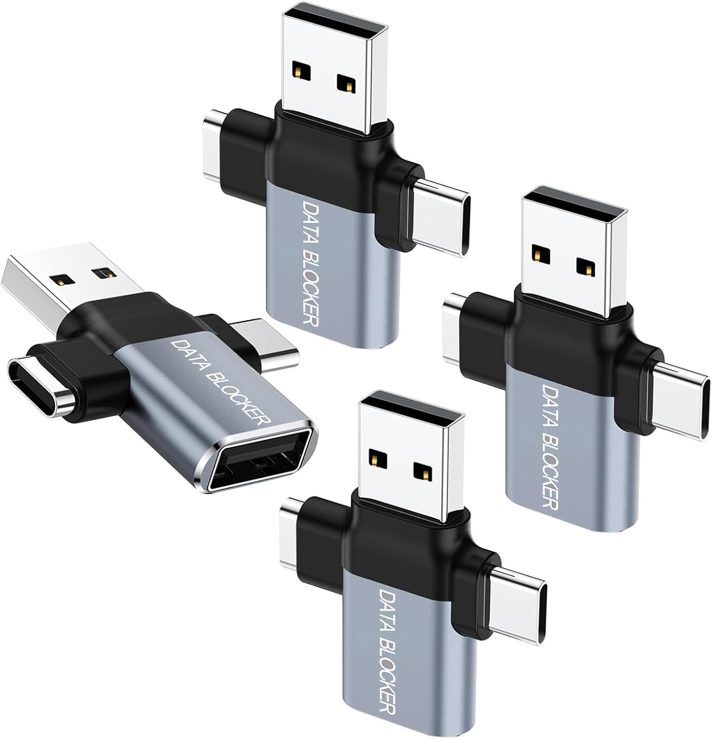 USB Data Blocker - 4 in 1 Hack Proof Secure Charging