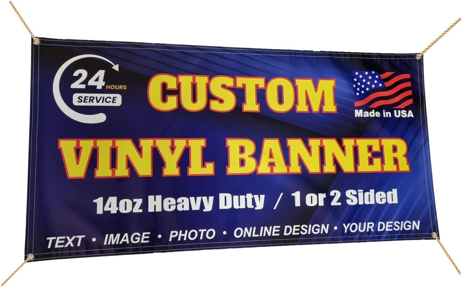 14oz Premium Vinyl Banner with 2 Sided Options