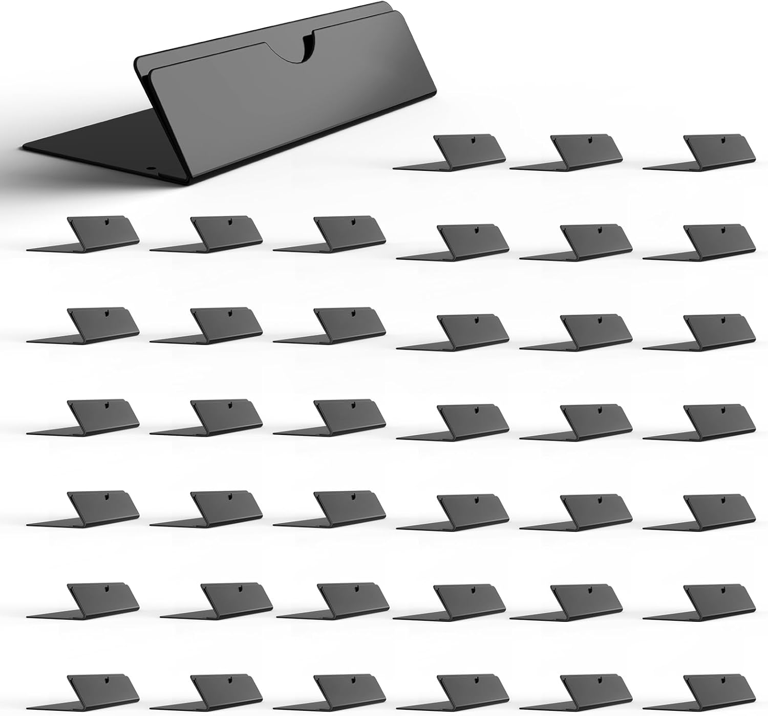 Heavy Duty Black Metal Place Card Holders for 40 PCs