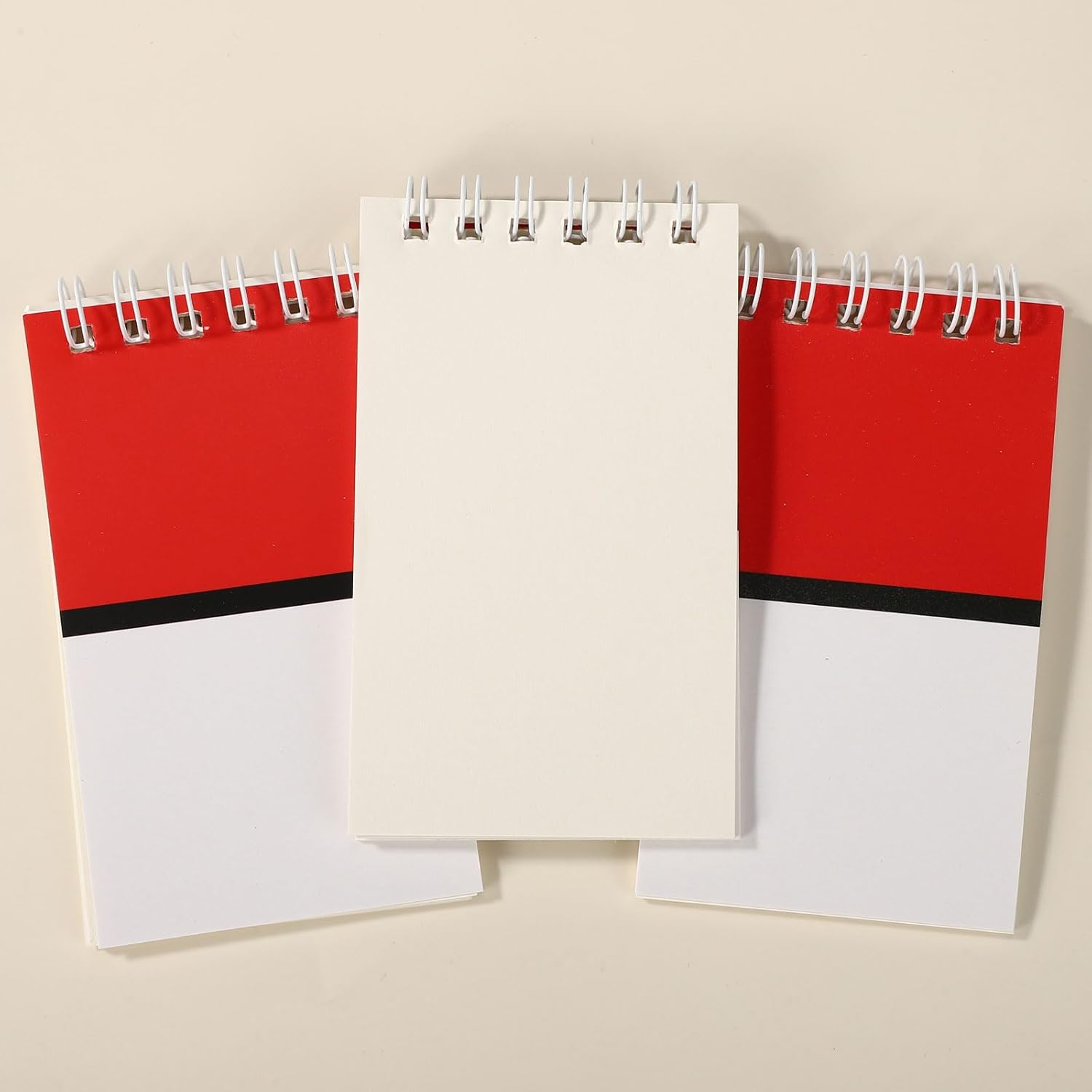 24pcs Mini Spiral Notebooks Red White Cartoon Anime Theme