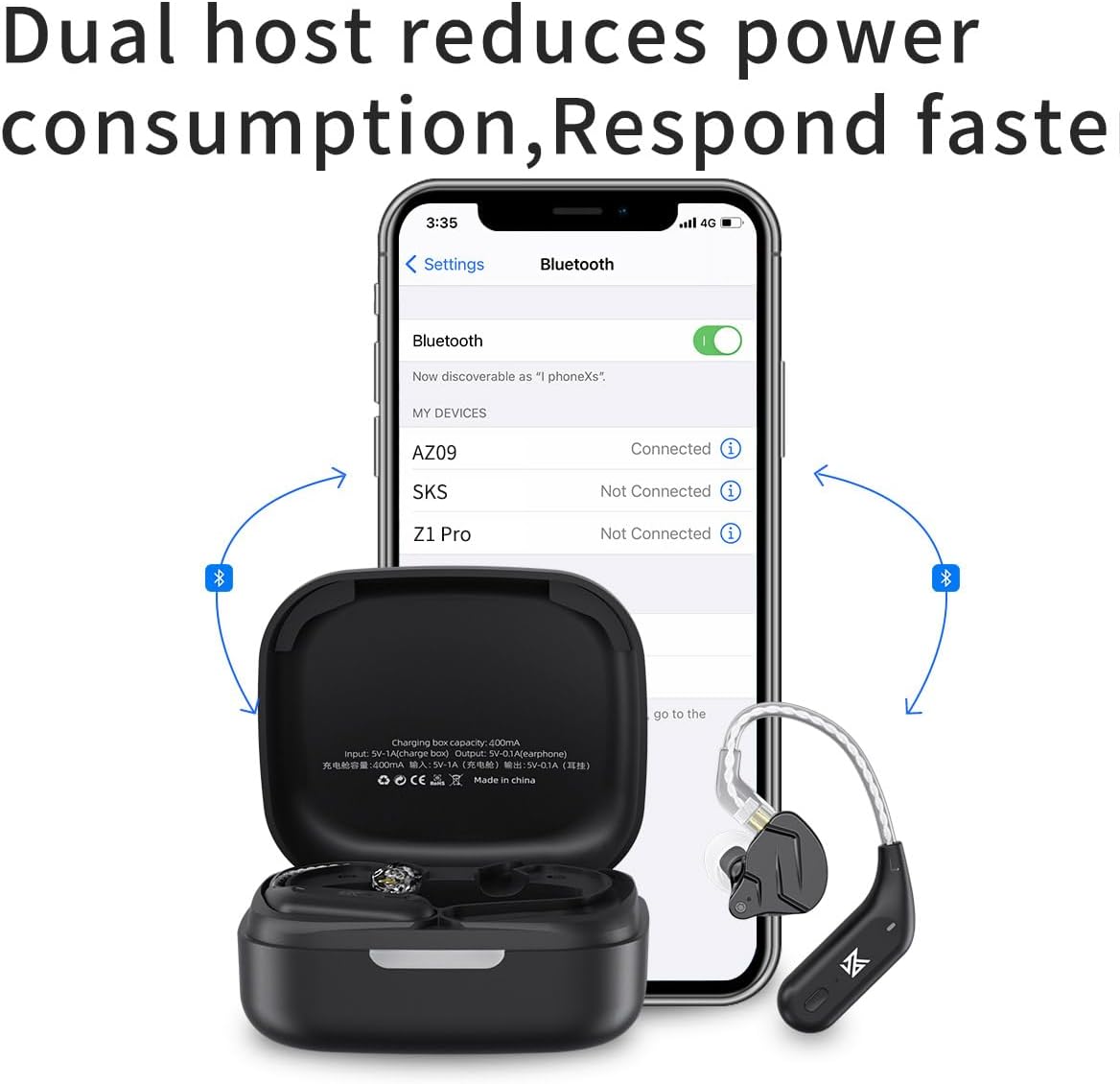 KZA COUSTICS AZ09 Pro Bluetooth Adapter for Headphones