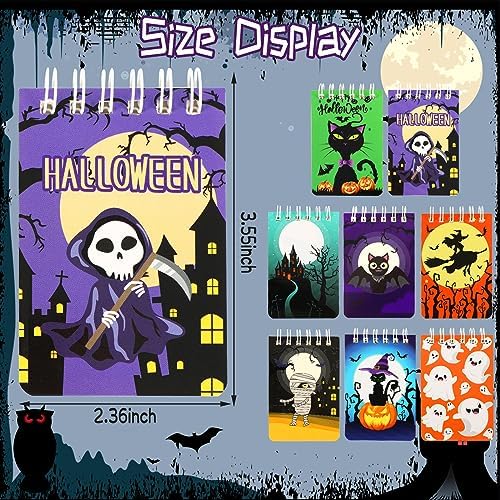 MARFOREVER 24 Pcs Halloween Notepads Set