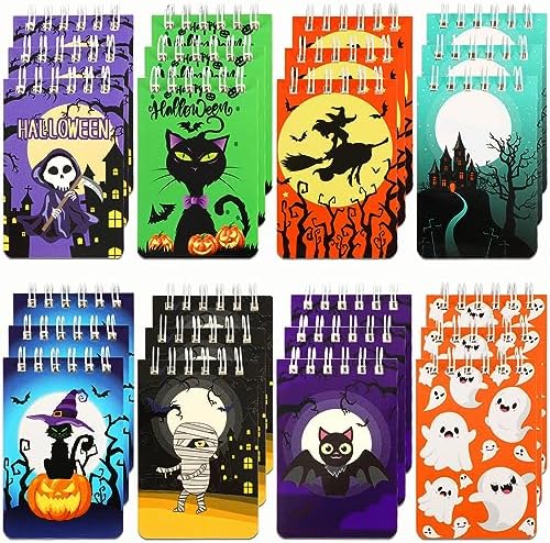 MARFOREVER 24 Pcs Halloween Notepads Set