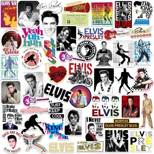 Elvis 50ct Vinyl Sticker Pack - Decals for Multiple Uses