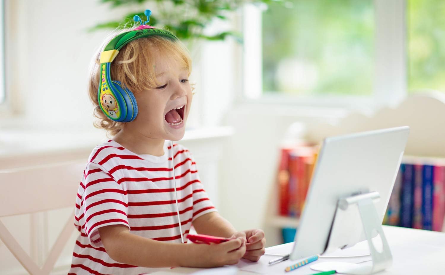 Cocomelon Toddler Headphones with Share Port for Kids