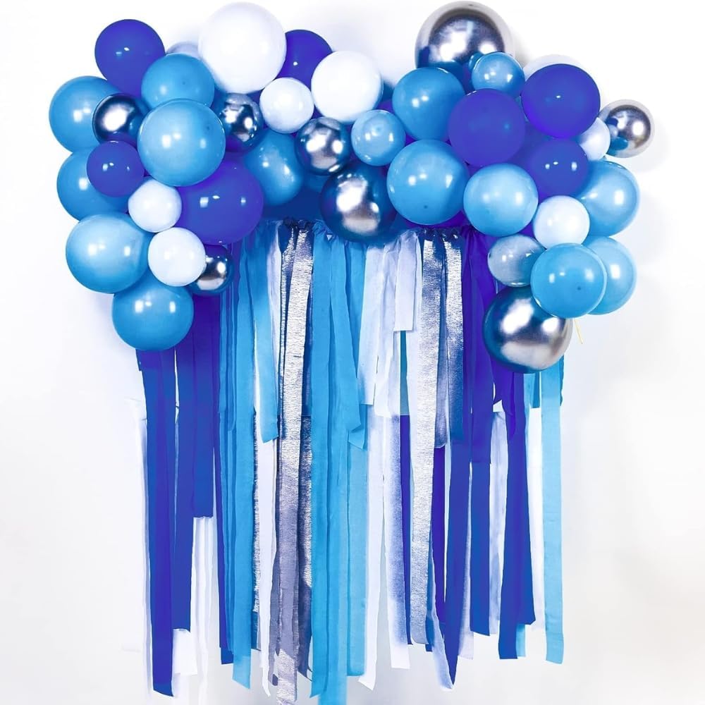 Baby Blue Crepe Paper Roll 81 Feet 1 Count