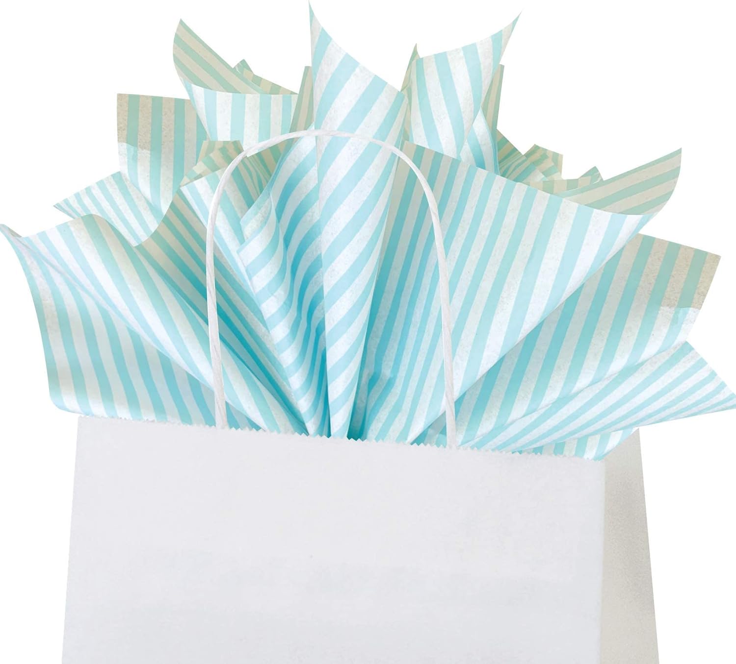 Azure Pin Stripe Print Gift Wrap Tissue Paper 15x20in 100 Sheets