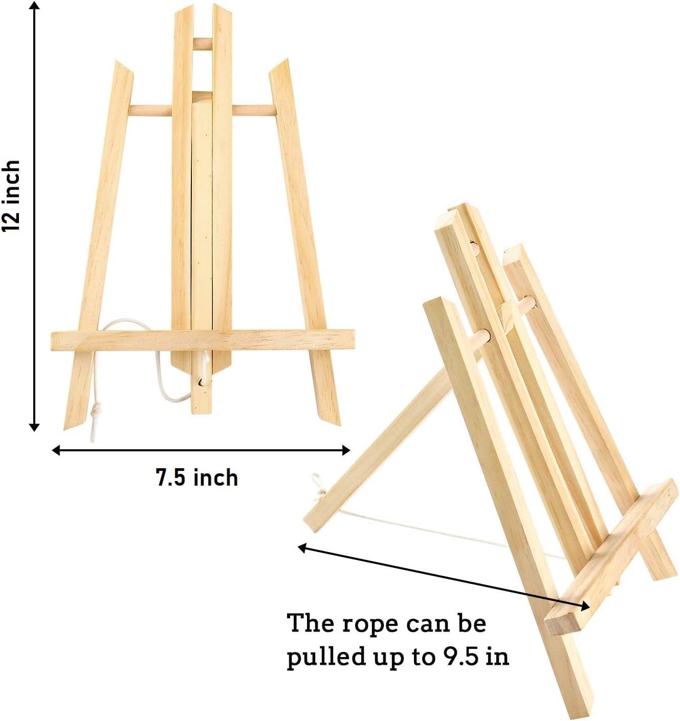 Qatalitic 10PCS 12 Inch Wooden Easel Stand