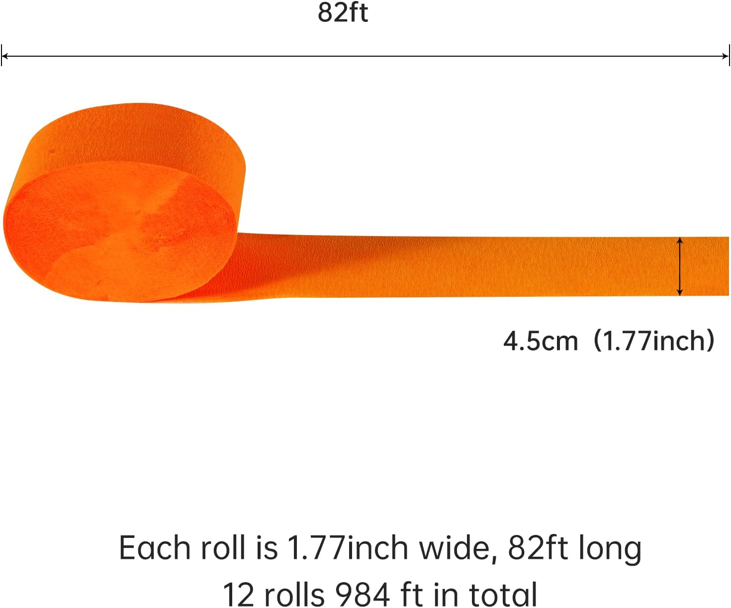 Tuzier Crepe Paper Streamers 12 Rolls 984ft