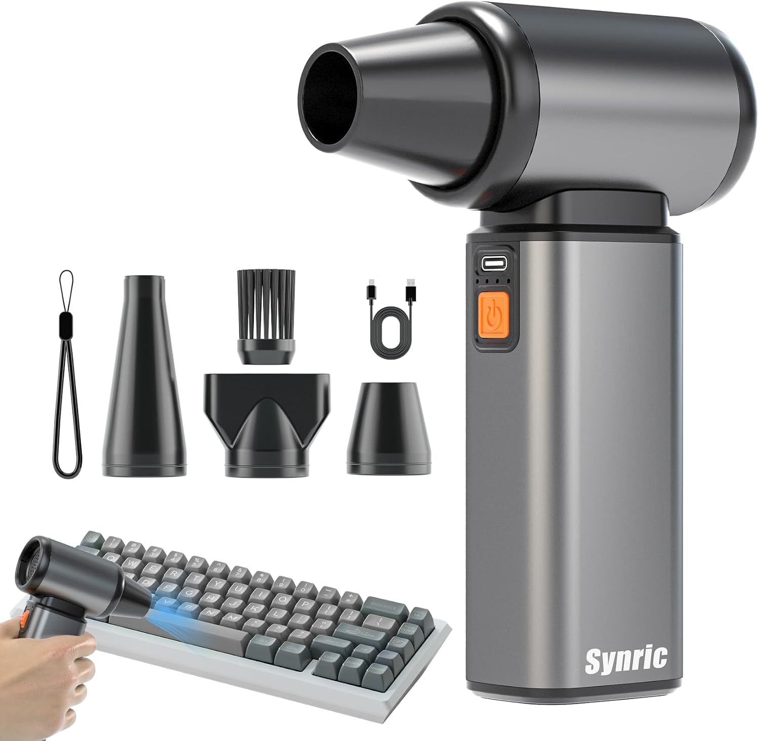 Synric Cordless Air Duster with Stepless Speed Control
