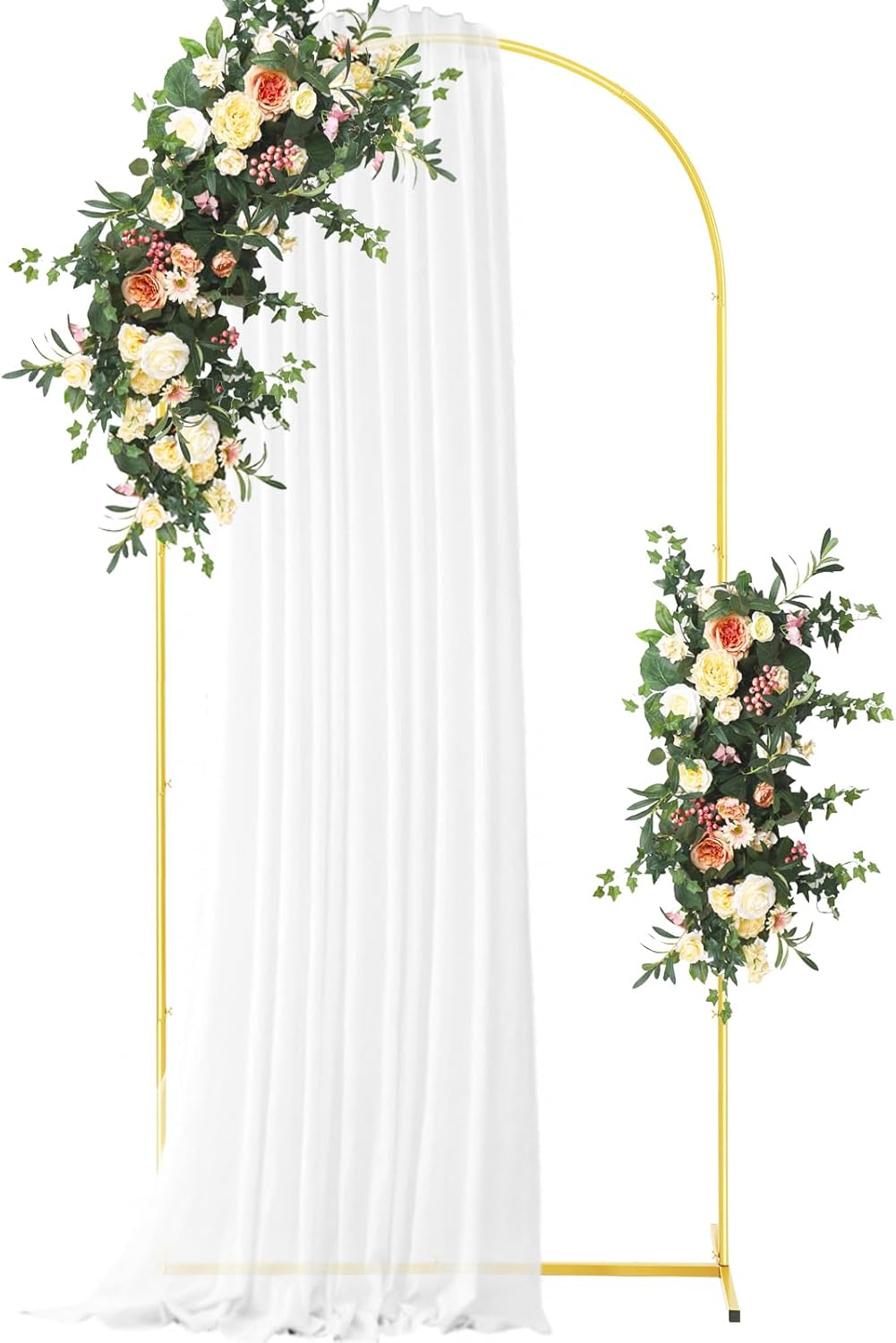 6FT Gold Metal Wedding Arch Backdrop Stand