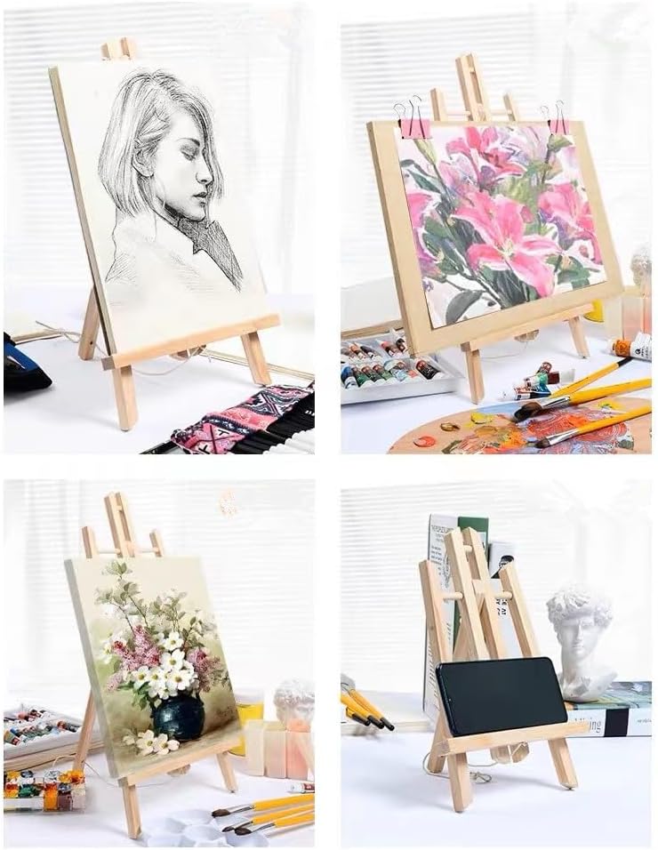 3pcs 118 Inch Wood Easels for Kids and Painting