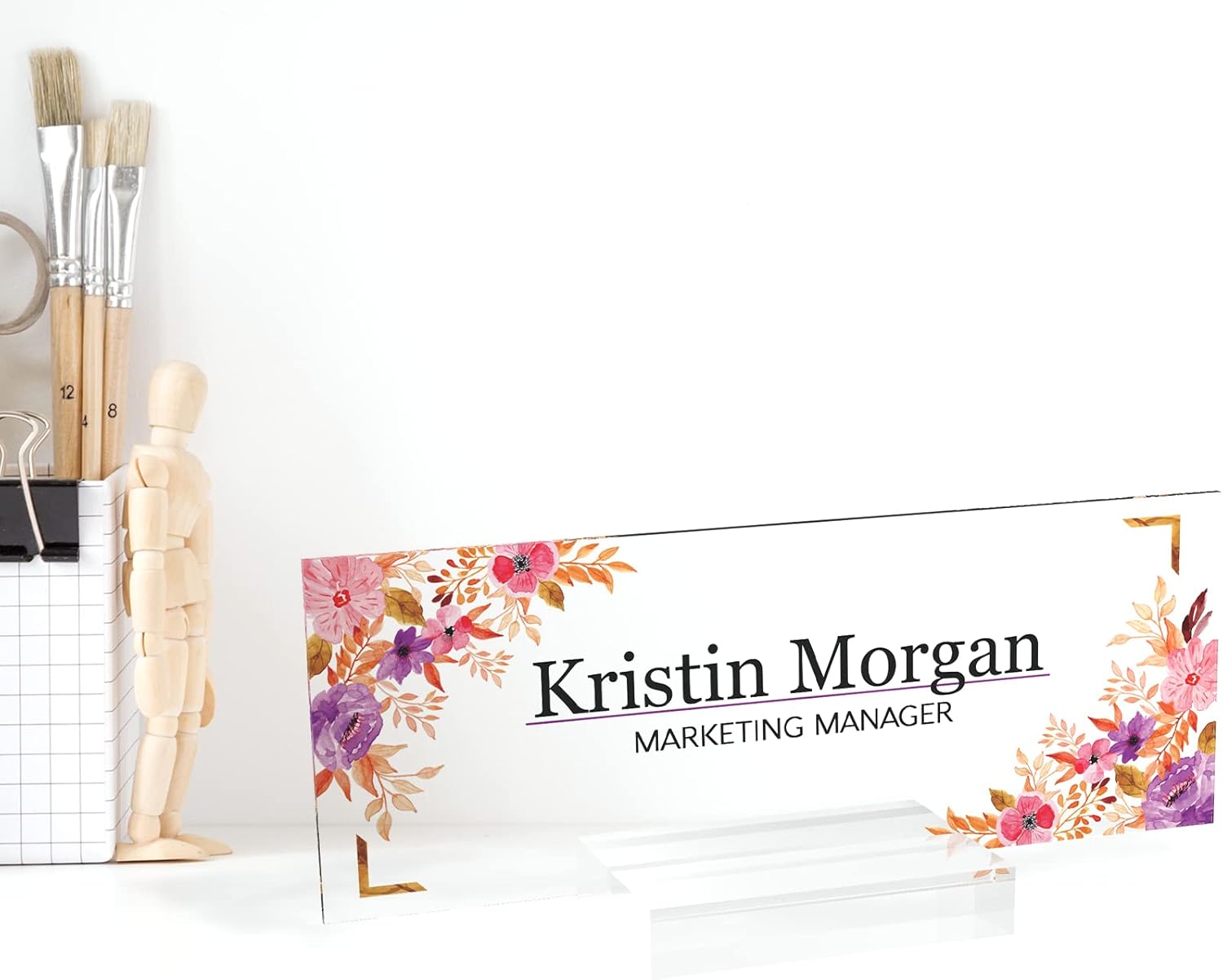 Personalized Desk Name Plate Custom Acrylic Sign