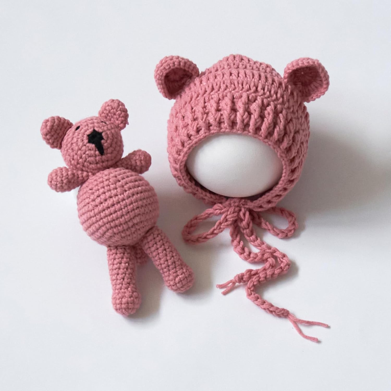 Zeroest Newborn Baby Photography Bear Hat Outfit Set