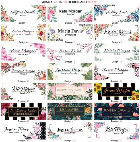 Personalized Desk Name Plate with Wood Holder