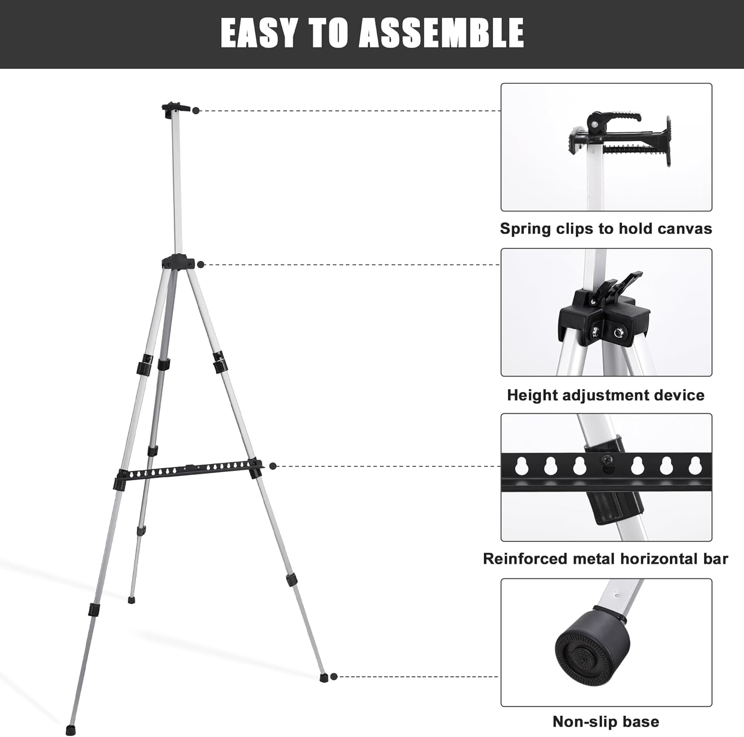 Adjustable Tabletop Art Easel with Portable Bag