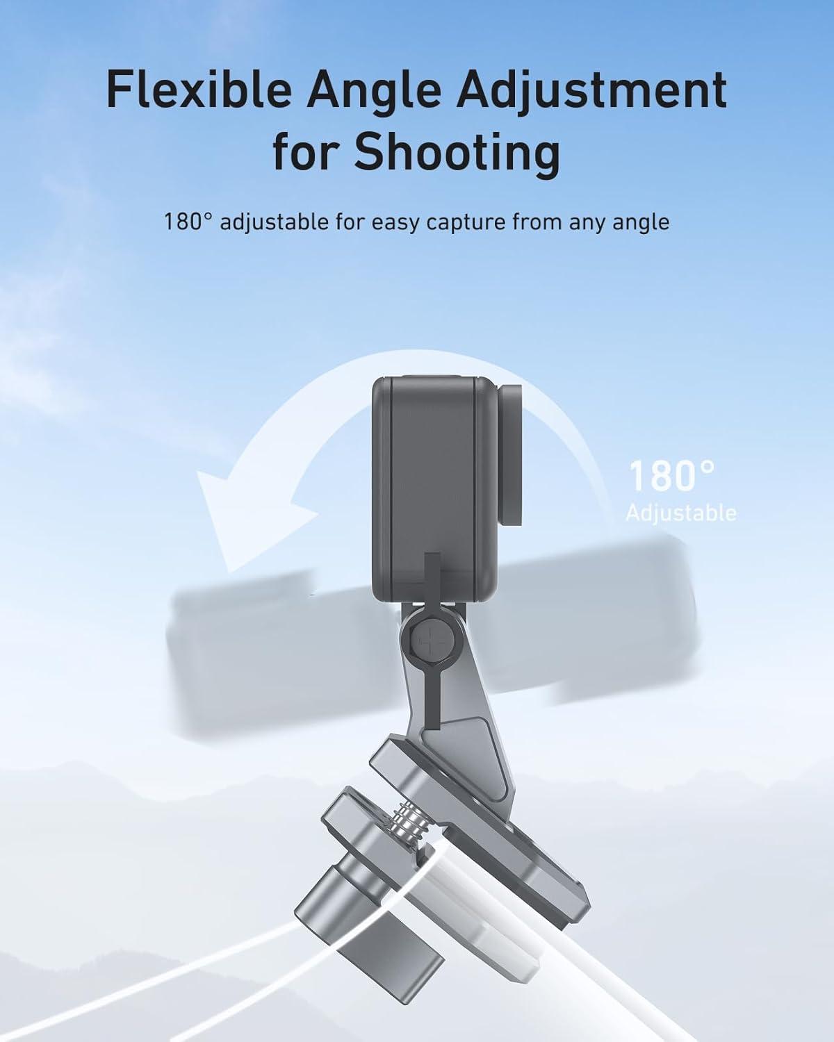 TELESIN Motorcycle Windshield Clip Camera Mount