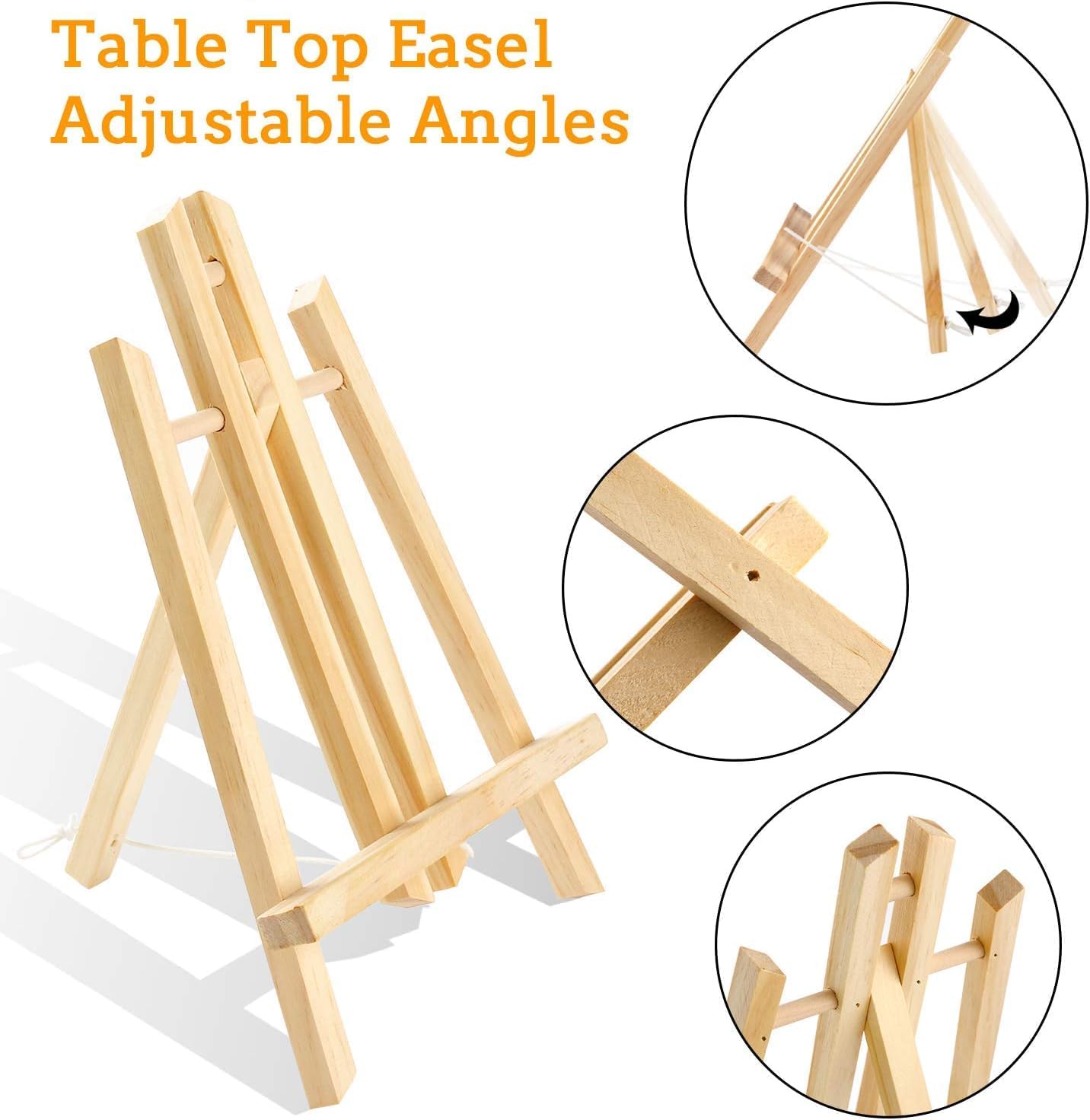 Qatalitic 10PCS 12 Inch Wooden Easel Stand