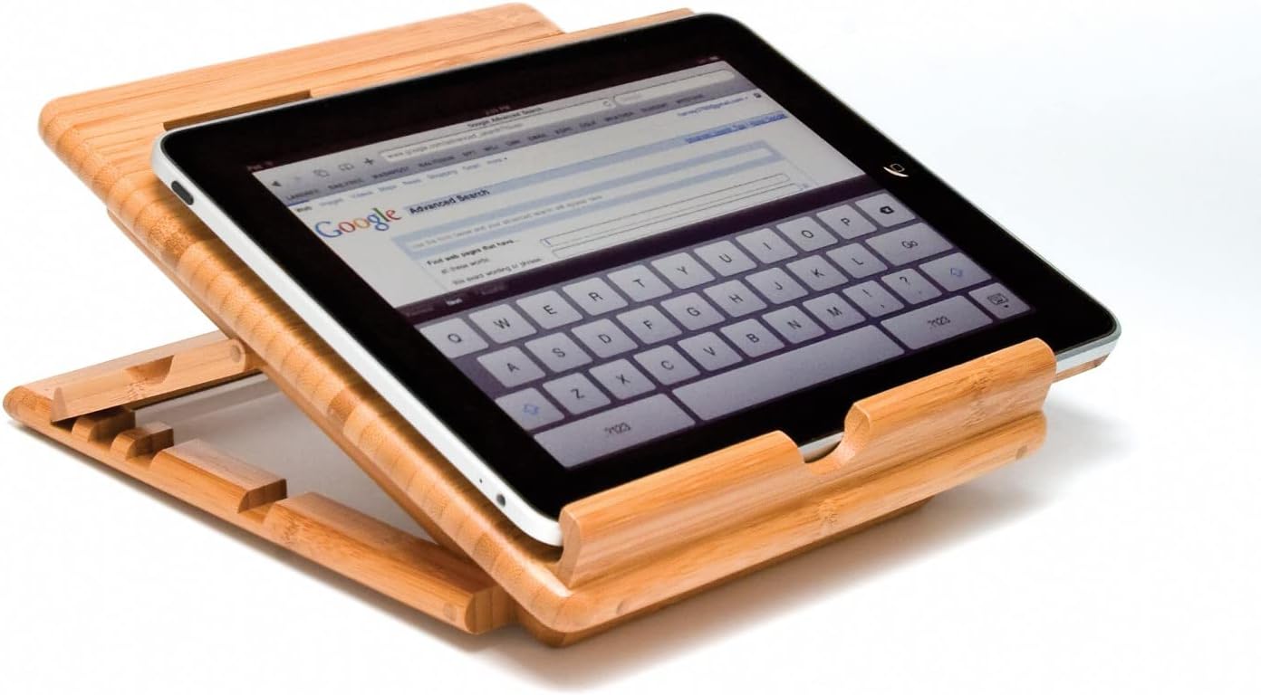 Lipper International Bamboo Wood Expandable Tablet Stand