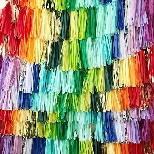 PartyWoo Crepe Paper Streamers 6 Rolls 492 Feet Blue Pastel Green and Lime
