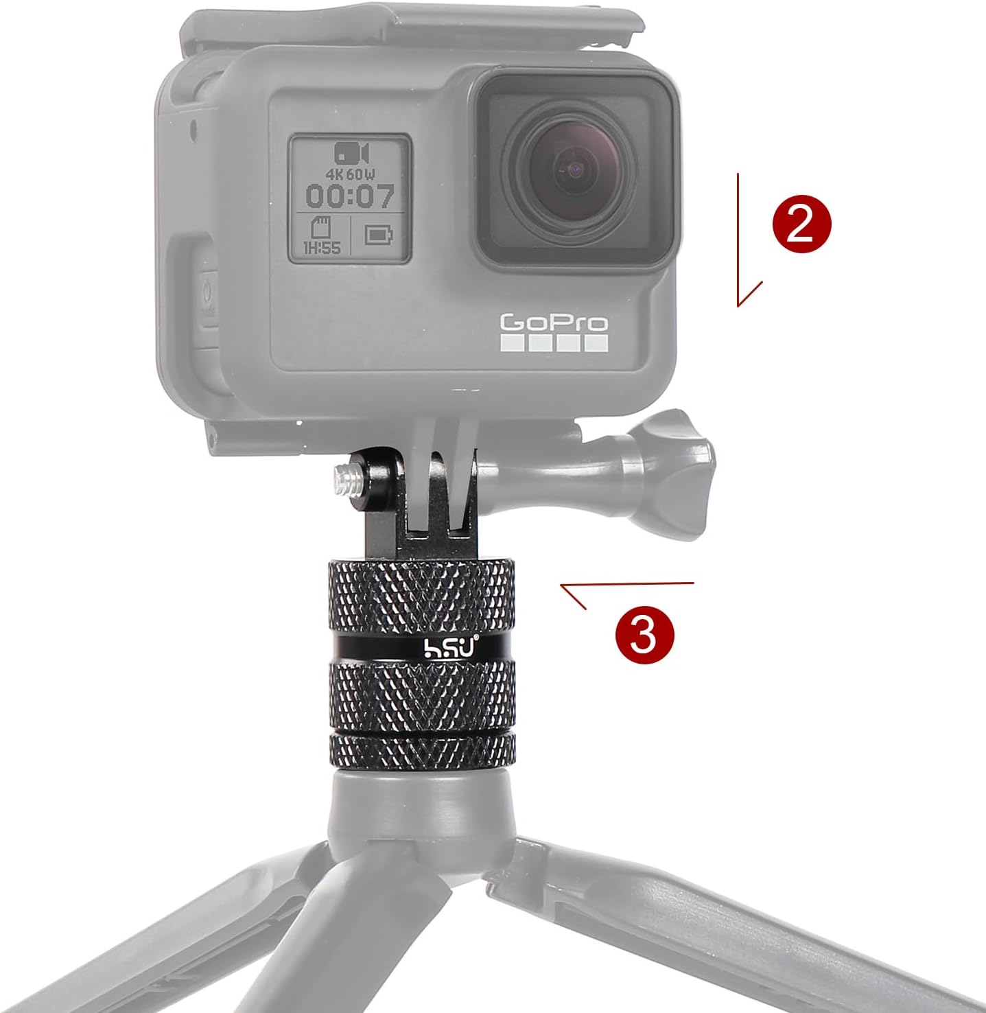 HSU Aluminum 14 Inch Camera Mount Adapter with 360 Degree Rotation