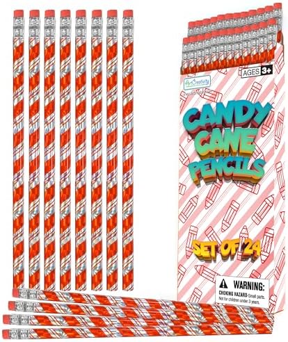 ArtCreativity Christmas Pencils for Kids Pack of 24