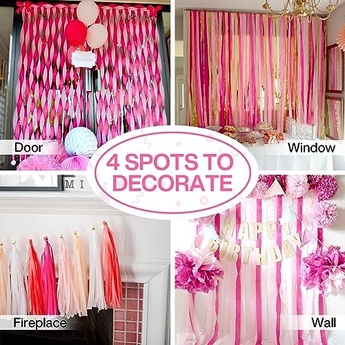 PartyWoo Crepe Paper Streamers 6 Rolls 492ft 1