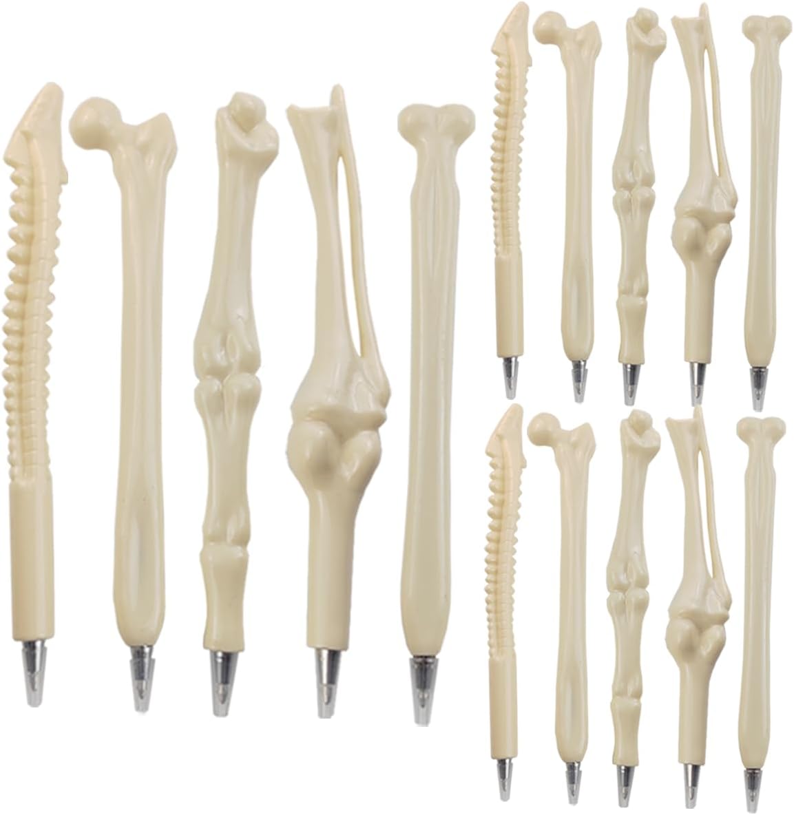 GXXMEI 15PCS Bone Shaped Ballpoint Pens for Halloween Party Gifts