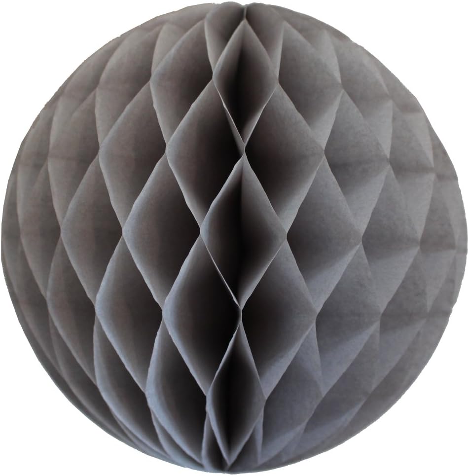 6-Pack 5 Inch Gray Honeycomb Tissue Paper Balls 1