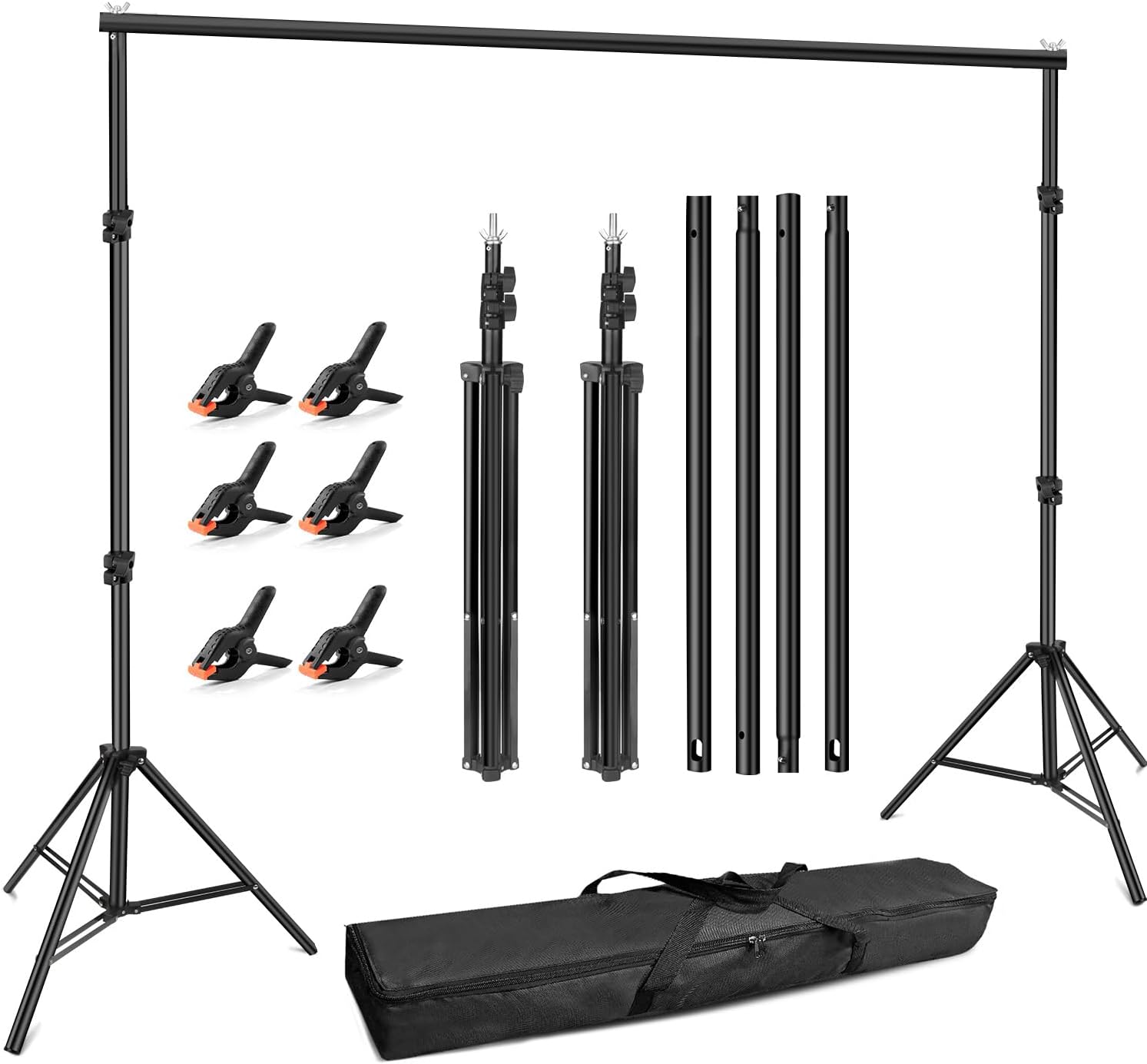Hemmotop Photo Backdrop Stand 10x7ft Adjustable Stand for Photography