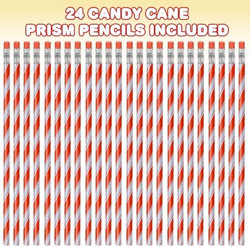 ArtCreativity Christmas Pencils for Kids Pack of 24