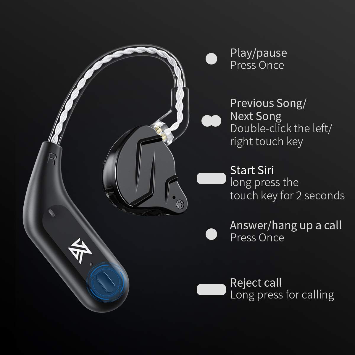 KZA COUSTICS AZ09 Pro Bluetooth Adapter for Headphones