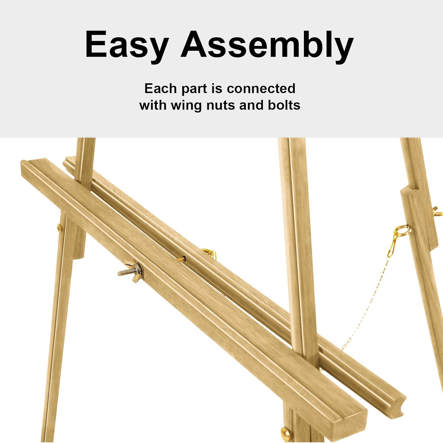 Falling in Art 65 Inch A-Frame Easel Stand with Adjustable Canvas Holder