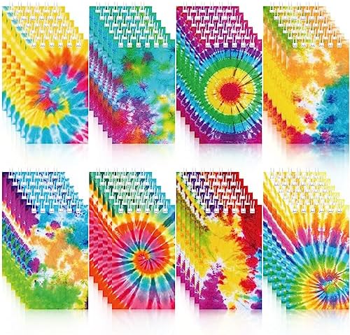 Zonon 48 Pcs Mini Tie Dye Notebooks