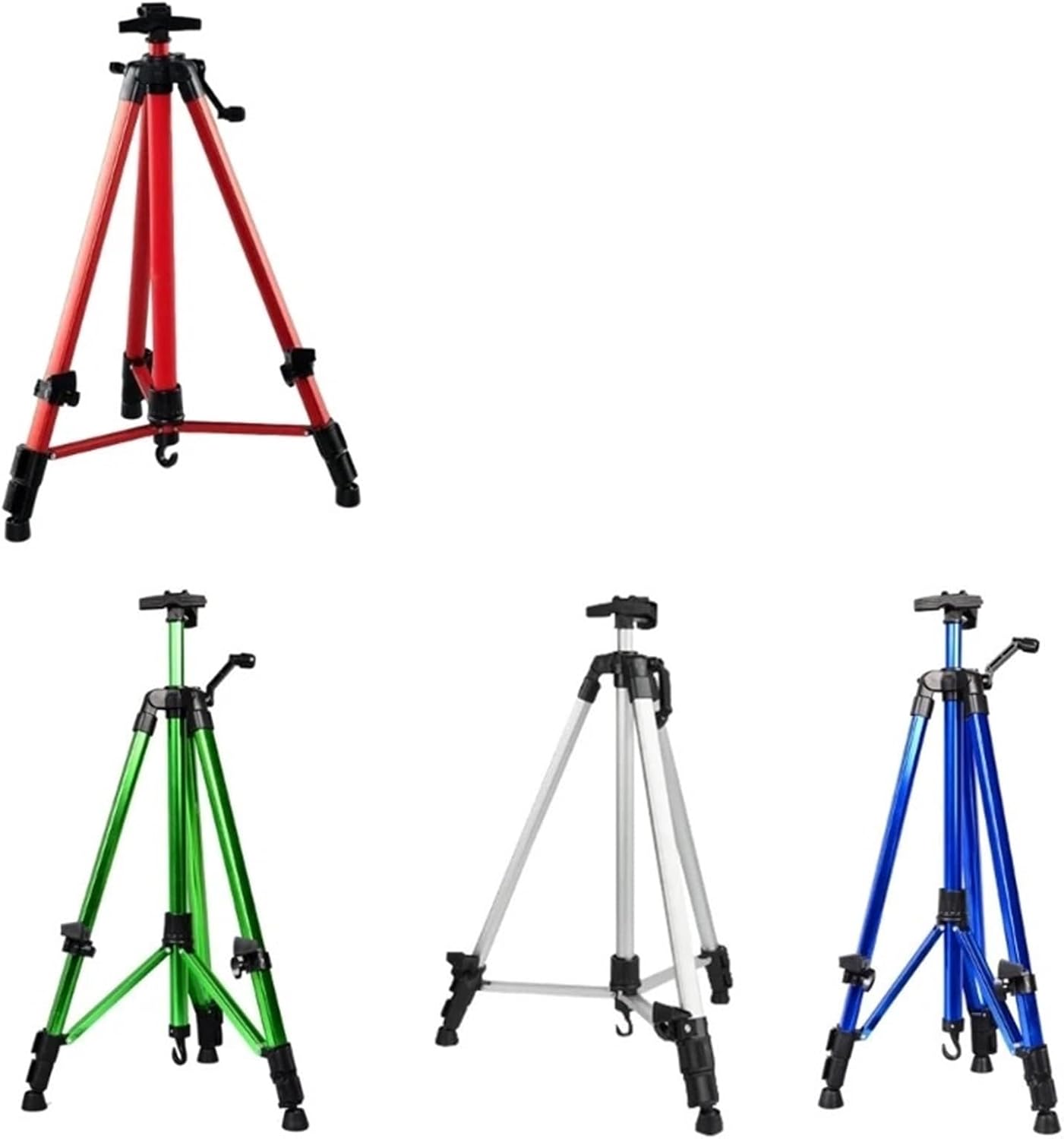 Adjustable Metal Painting Easel Stand with Tripod Red