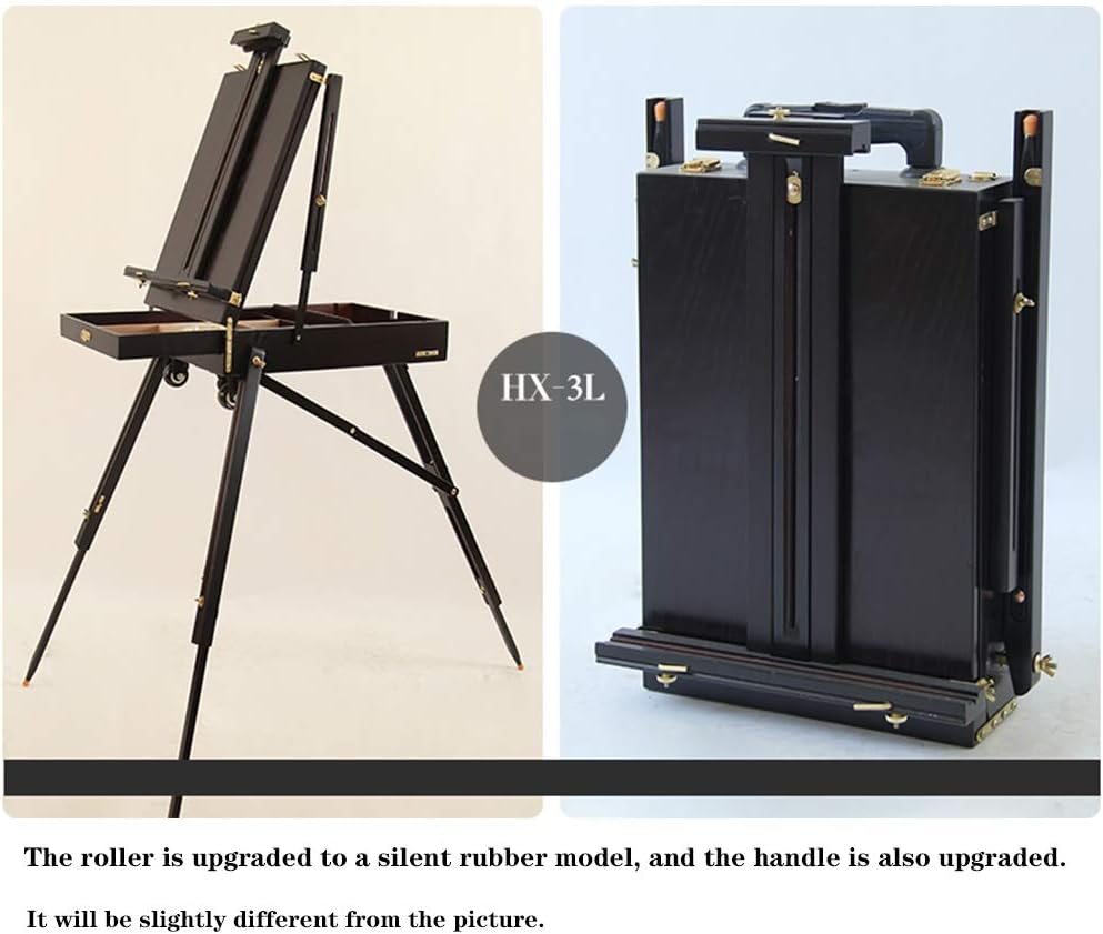 Red Universal Wheel Folding Easel with Storage