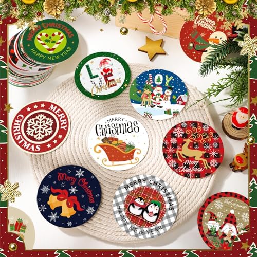 Harloon 120 Pcs 3 Inch Christmas Cutouts with 60 Styles