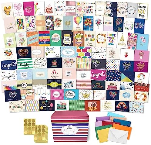 Janvale 100 All Occasion Cards Assortment Box